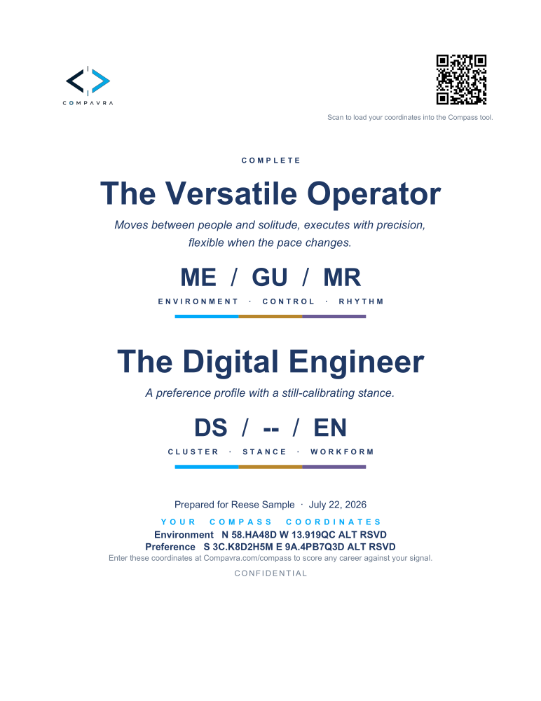 Complete sample report cover: The Digital Engineer